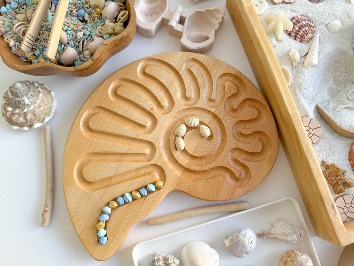 Wooden Labyrinth And Sensory Board Naturebasedtoys 8403