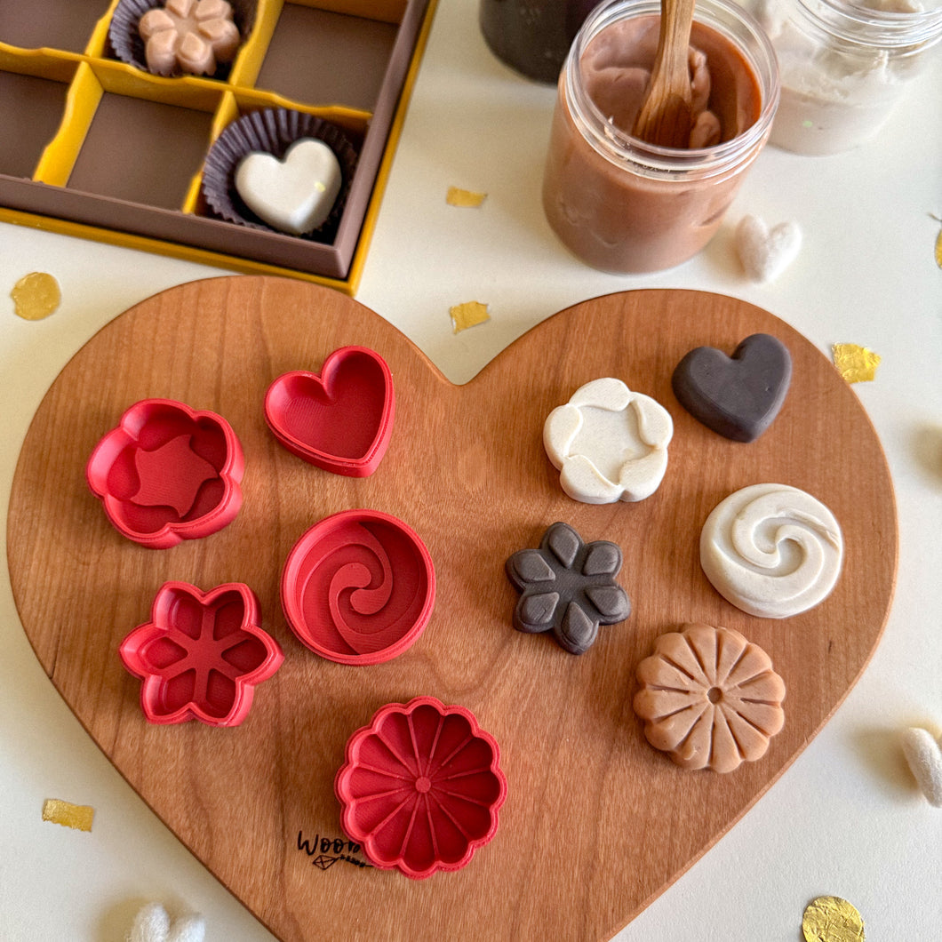 Eco-friendly 3D-printed Chocolate Molds set of 5