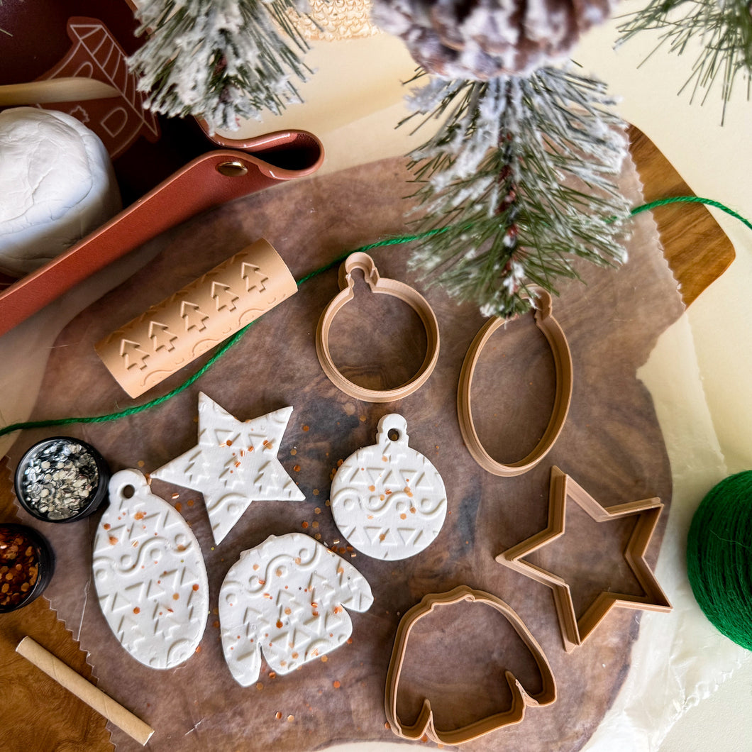 Crafty Christmas Bio Dough Cutters with Roller