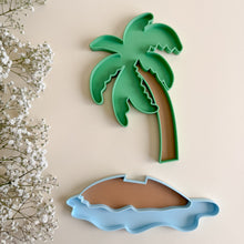 Load image into Gallery viewer, Island with Palm Tree Bio Play Tray 2piece, 3D-Printed
