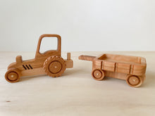 Load image into Gallery viewer, Nature Based Toys, Handmade, Daddy&#39;s Treasures, Wooden Tractor, Wooden Toy, Wooden toys, Wooden Tractor with trailer, Toy Tractor, Handmade, wooden gift, Natural wood toys, Wooden Tractor Toy with Trailer, Farm Vehicle Set, Toddler Push Toy, Montessori, Natural Toy Gift For Kid, Waldorf Toys, Baby Shower Birthday Gift
