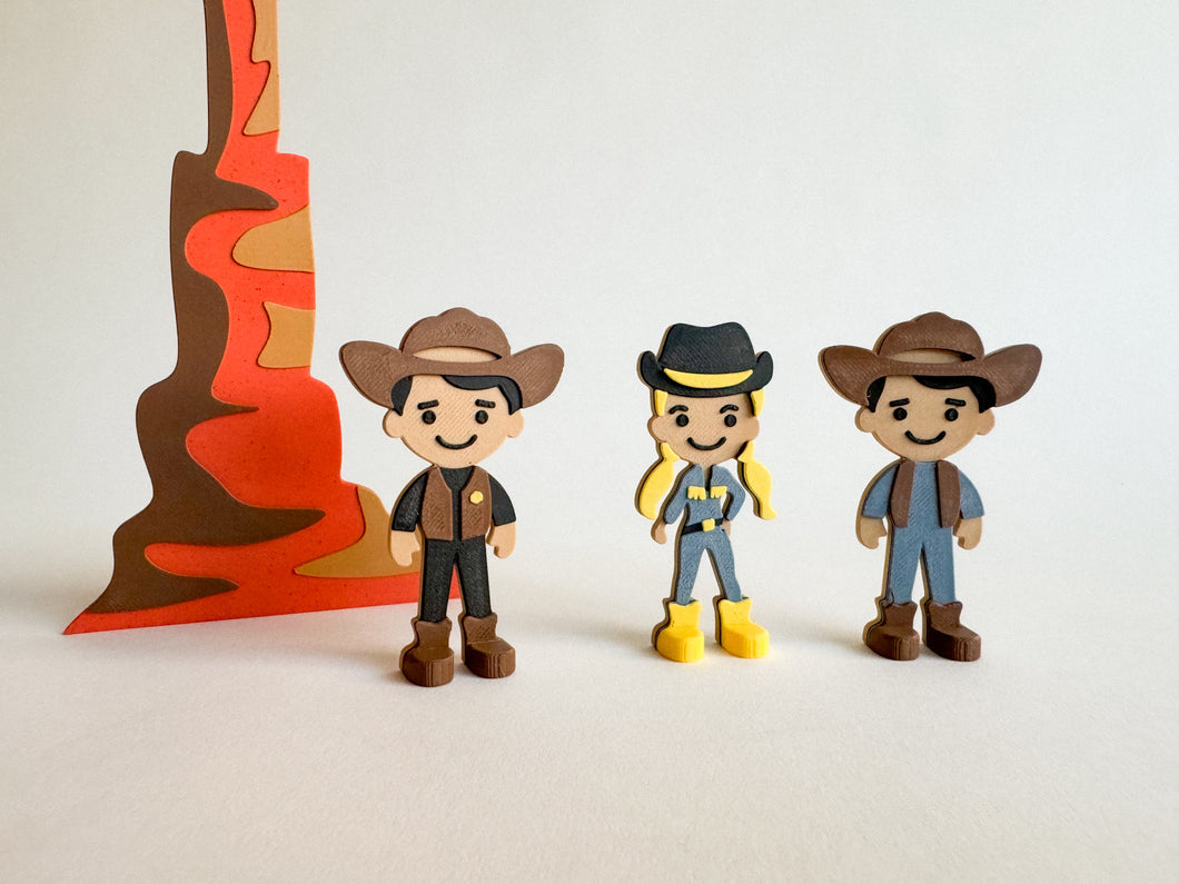 Wild West Playful Characters